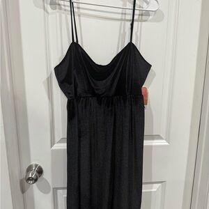 ARULA Black Spaghetti Strap Dress